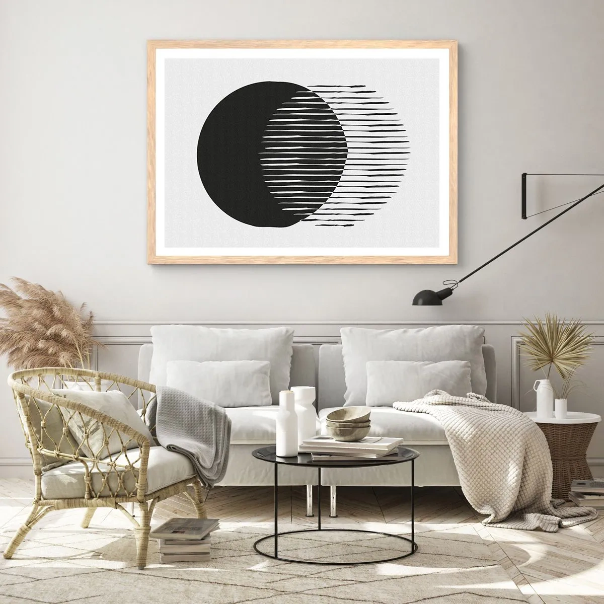 Poster in einem Rahmen aus heller Eiche - Sein Alter Ego - 91x61 cm