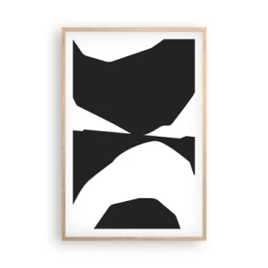 Poster in einem Rahmen aus heller Eiche - Positiv negativ - 61x91 cm