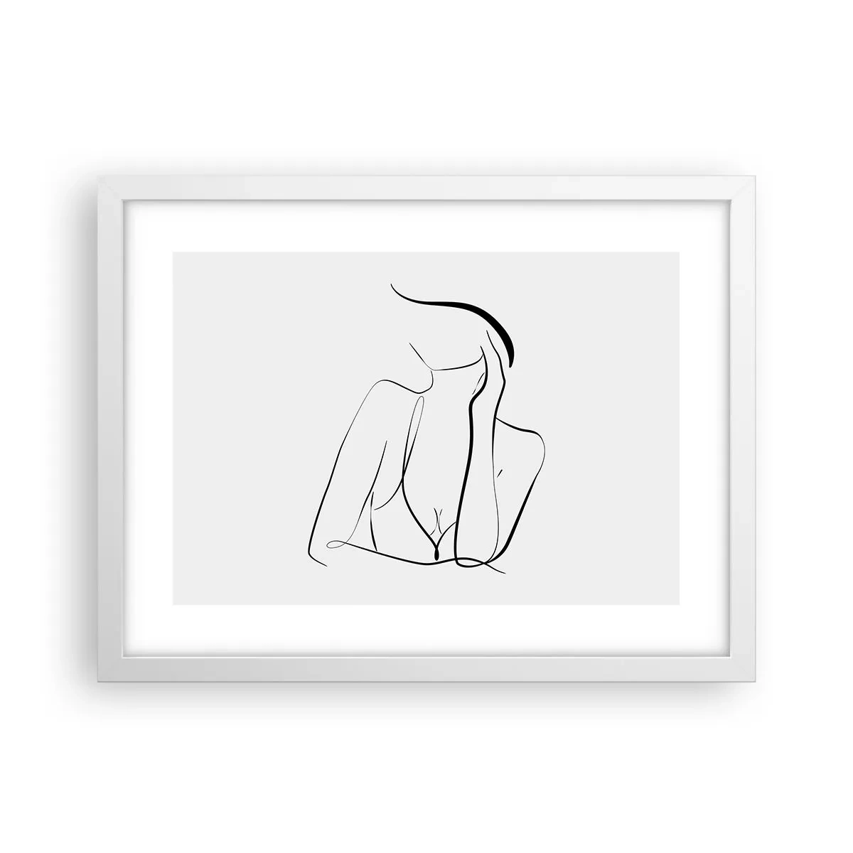 Poster in einem weißen Rahmen - Auf der Traumwelle - 40x30 cm