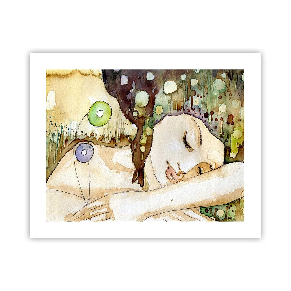 Poster - Ein smaragd-violetter Traum - 50x40 cm