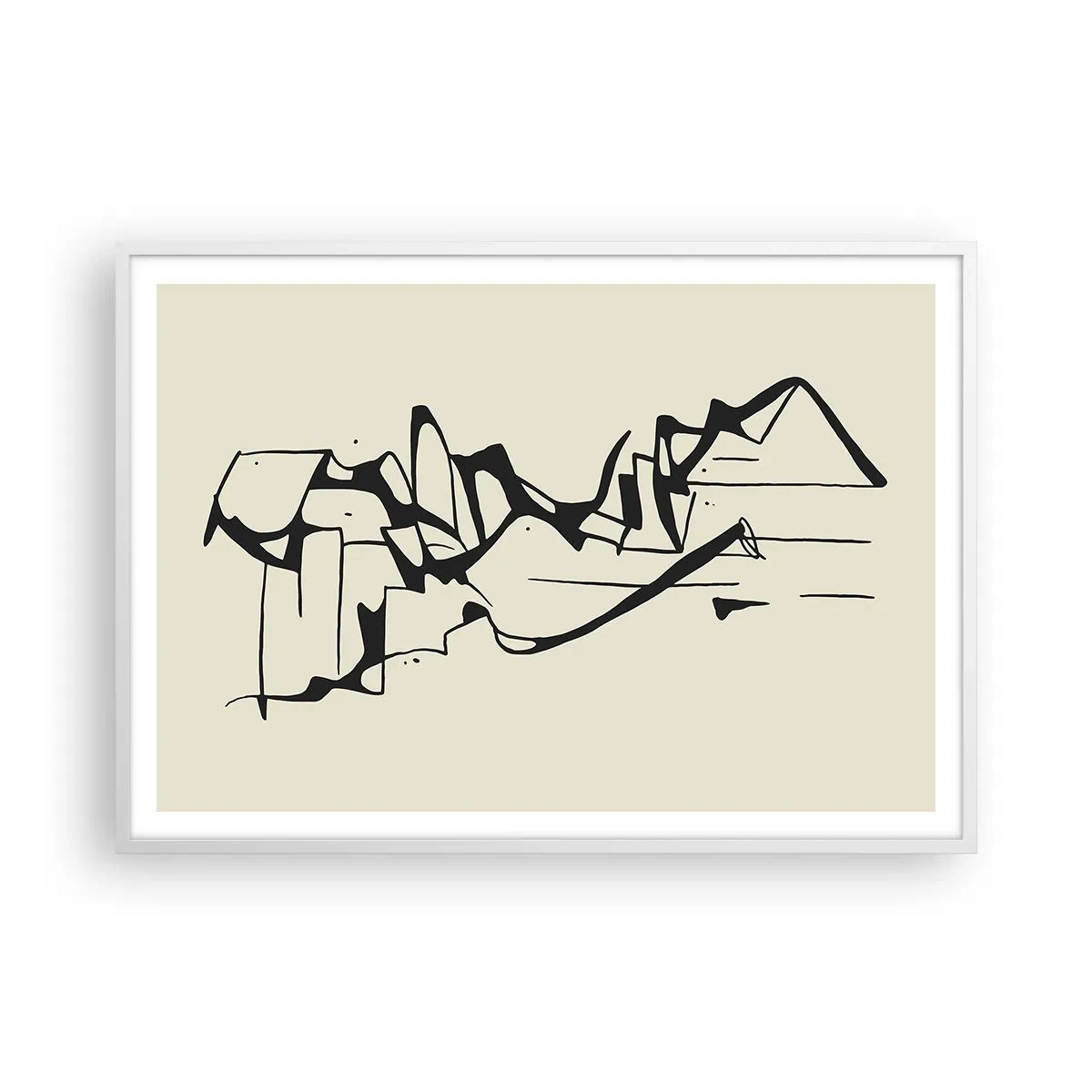 Poster in einem weißen Rahmen - Vielleicht eine Landschaft - 100x70 cm