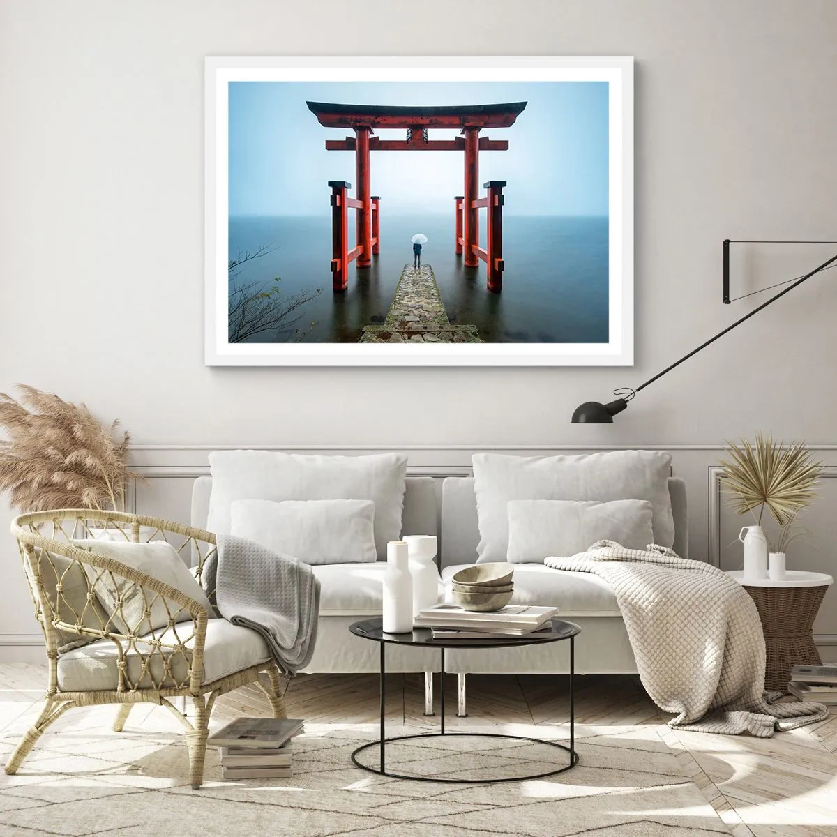 Poster in einem weißen Rahmen - Japanische Träumerei - 100x70 cm