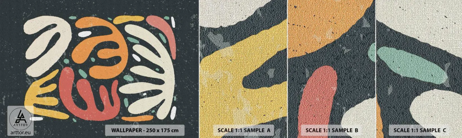 Fototapeten Muster Premium Canvas - Komposition – Ich erwische dich gleich - Boho, Minimalismus, Alt - 100x30 cm