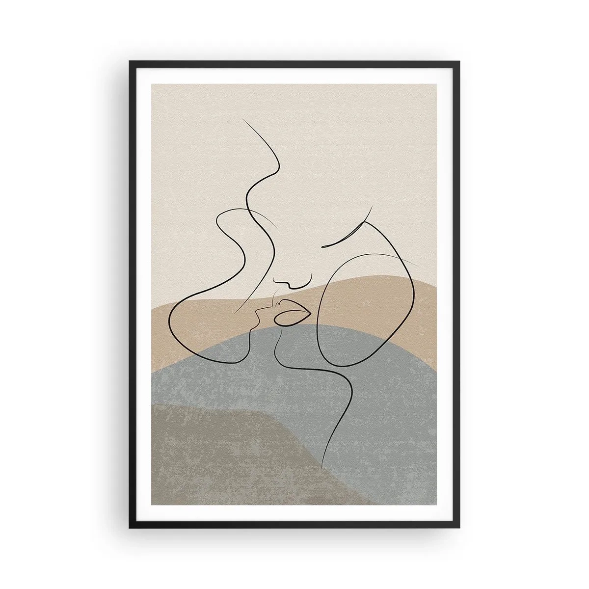 Poster in einem schwarzem Rahmen - Wie ein Pinselstrich - 70x100 cm