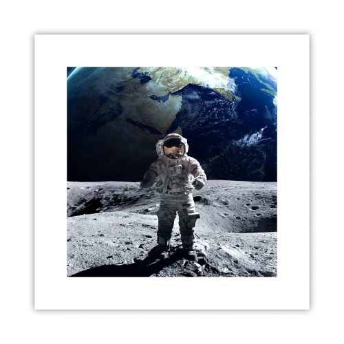 Poster - Grüße vom Mond - 30x30 cm