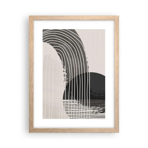 Poster in einem Rahmen aus heller Eiche - Hin und zurück - 30x40 cm