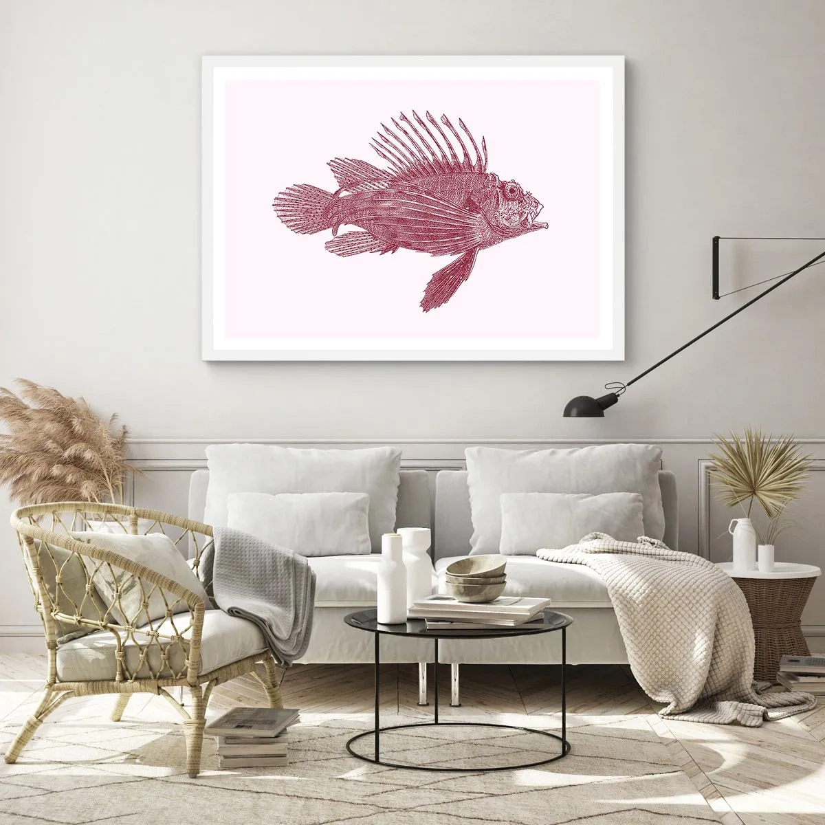 Poster in einem weißen Rahmen - Bewohner exotischer Gewässer - 91x61 cm