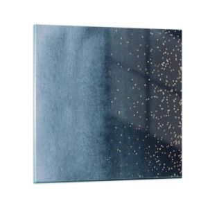 Glasbild - Bild auf glas - Komposition - blaue Phasen - 30x30 cm