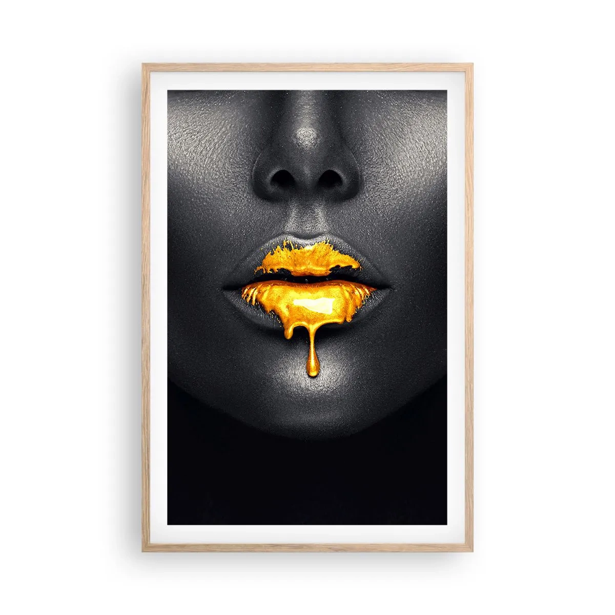 Poster in einem Rahmen aus heller Eiche - Goldmaul - 61x91 cm