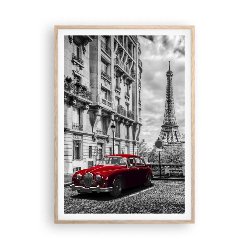 Poster in einem Rahmen aus heller Eiche - Raubtier in der Stadt - 70x100 cm