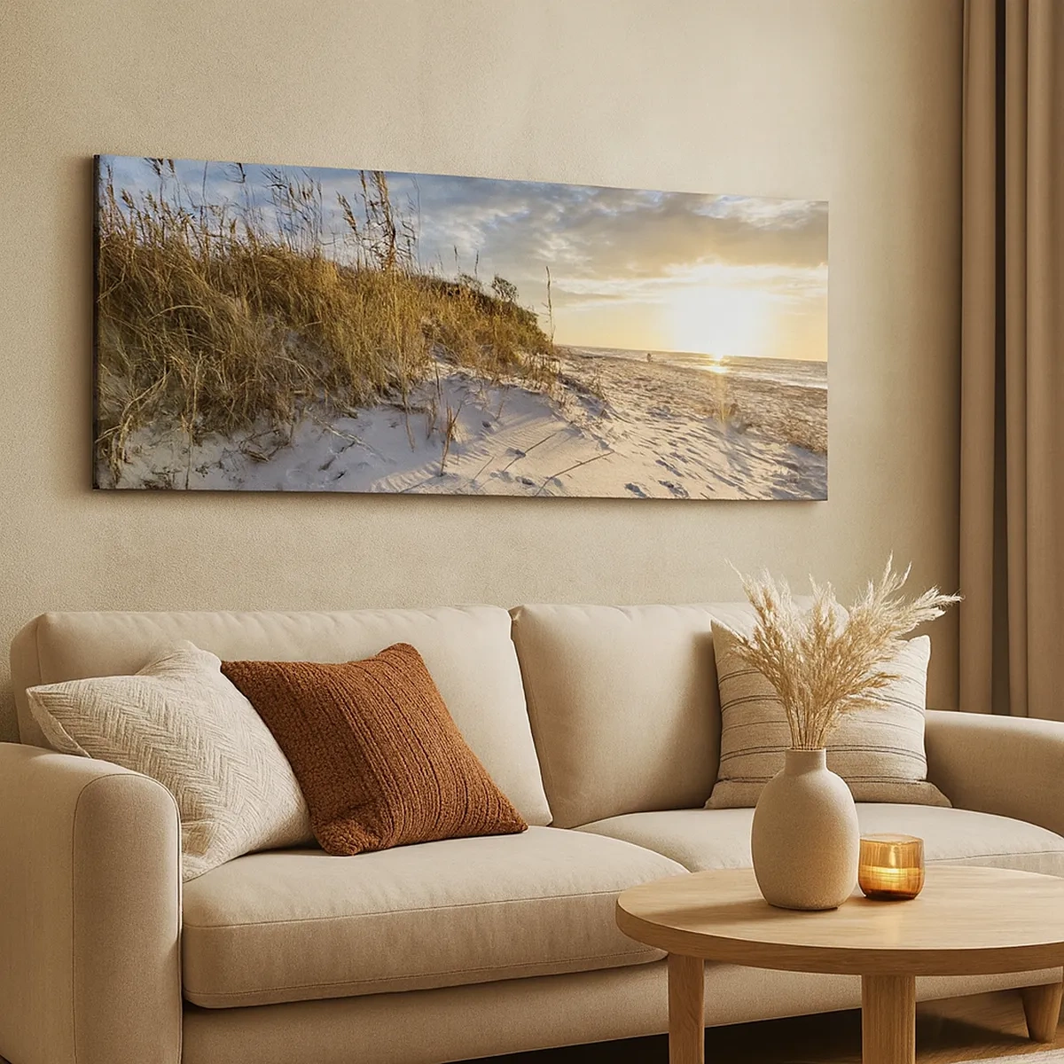 Bild auf Leinwand - Leinwandbild - Einladung zu einem Spaziergang - 30x30 cm