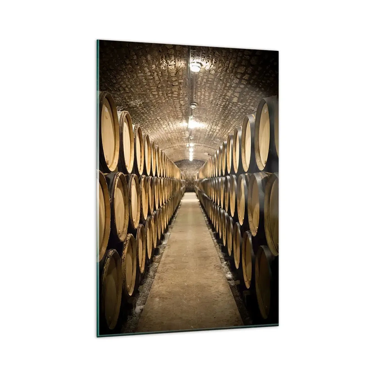 Glasbild - Bild auf glas - In einem gemauerten Keller - 80x120 cm