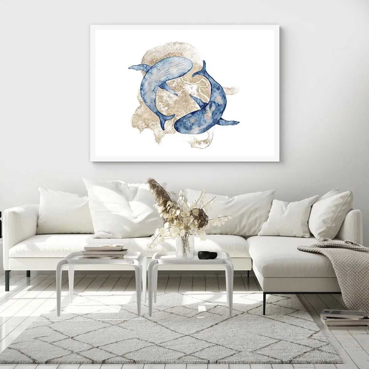 Poster in einem weißen Rahmen - Freundschaft oder Liebe? - 91x61 cm