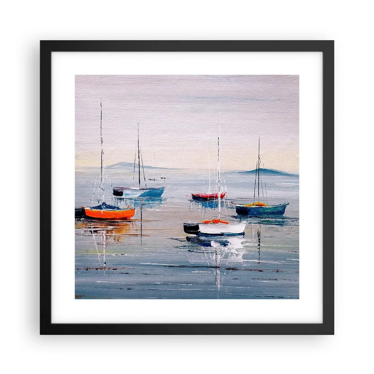 Poster in einem schwarzem Rahmen - Wohlverdiente Ruhe - 40x40 cm