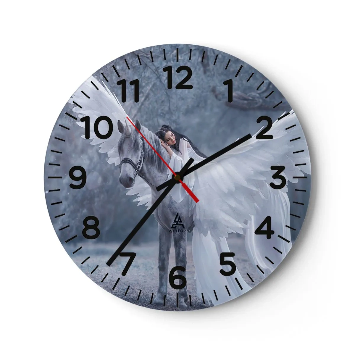 Wanduhr - Glasuhr - Ein inspirierter Moment - 30x30 cm