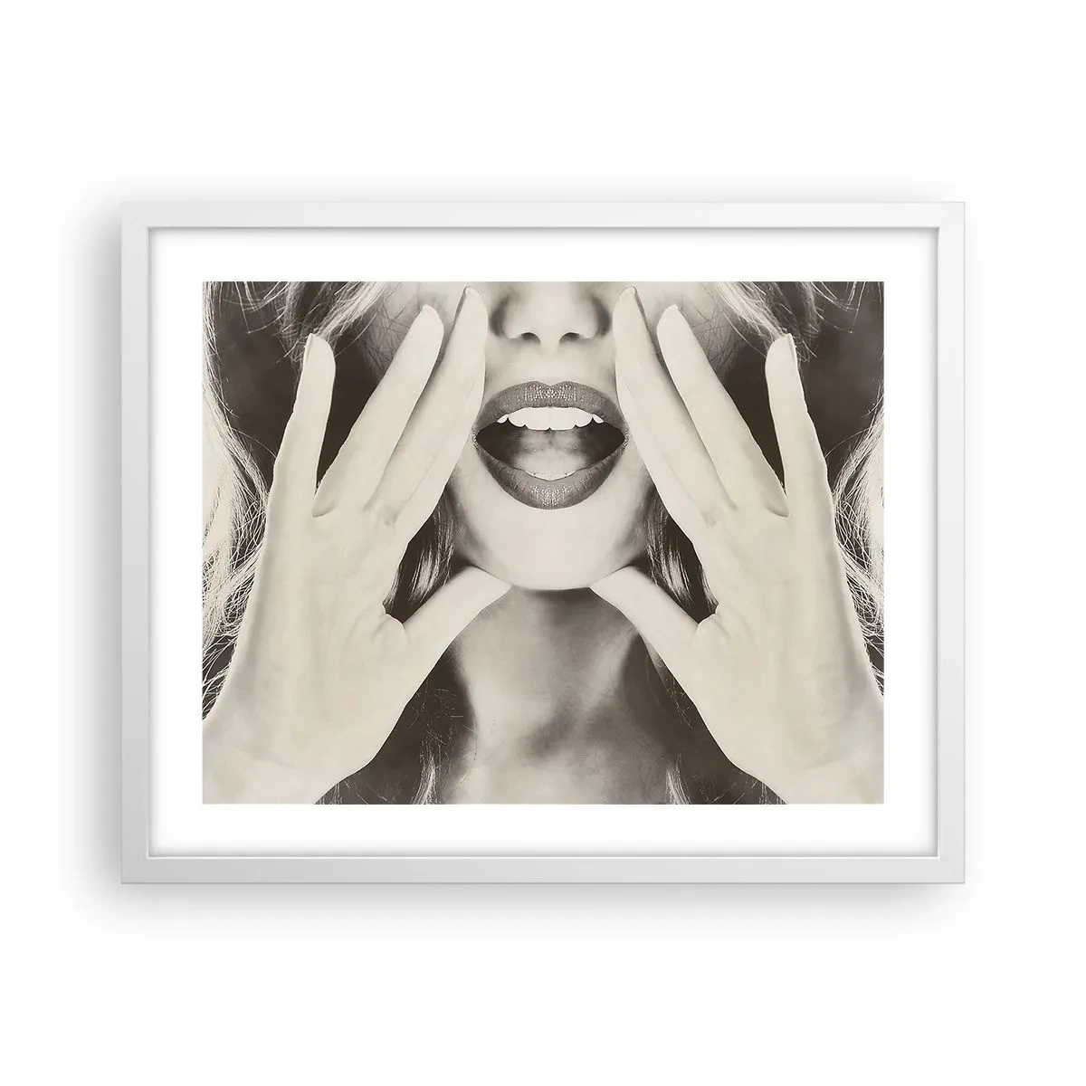 Poster in einem weißen Rahmen - Ich komme schon! - 50x40 cm