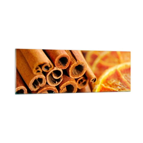 Glasbild - Bild auf glas - Kannst du ihr Aroma riechen? - 90x30 cm