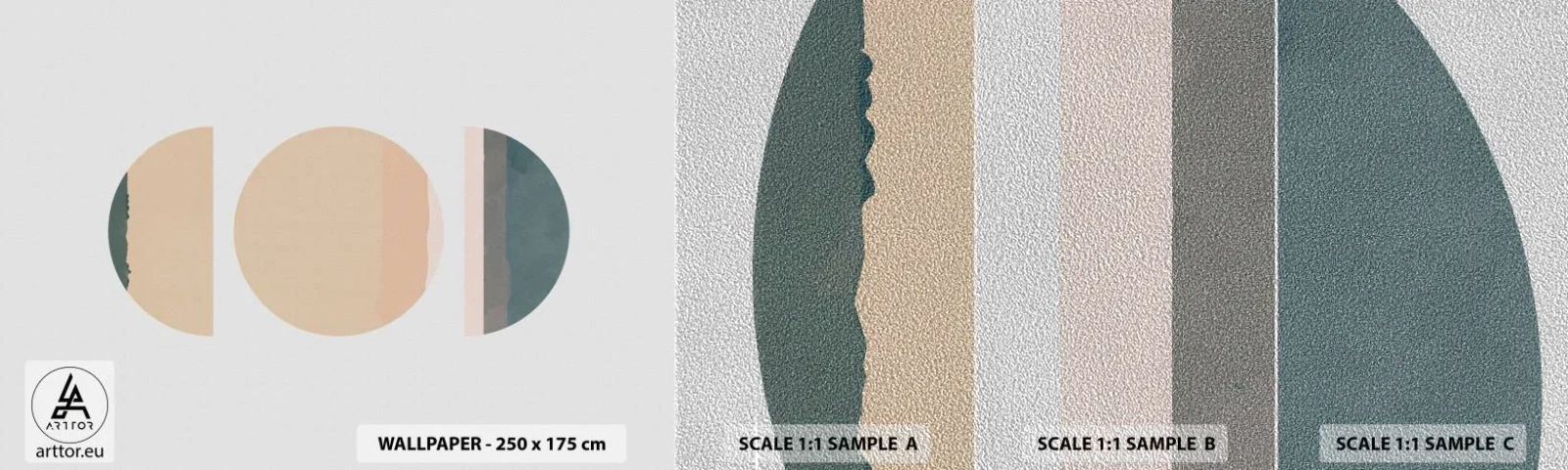 Fototapeten Muster Premium Sand - Ein Rad hinter dem anderen… - Abstraktion, Stück, Moderne Kunst - 100x30 cm