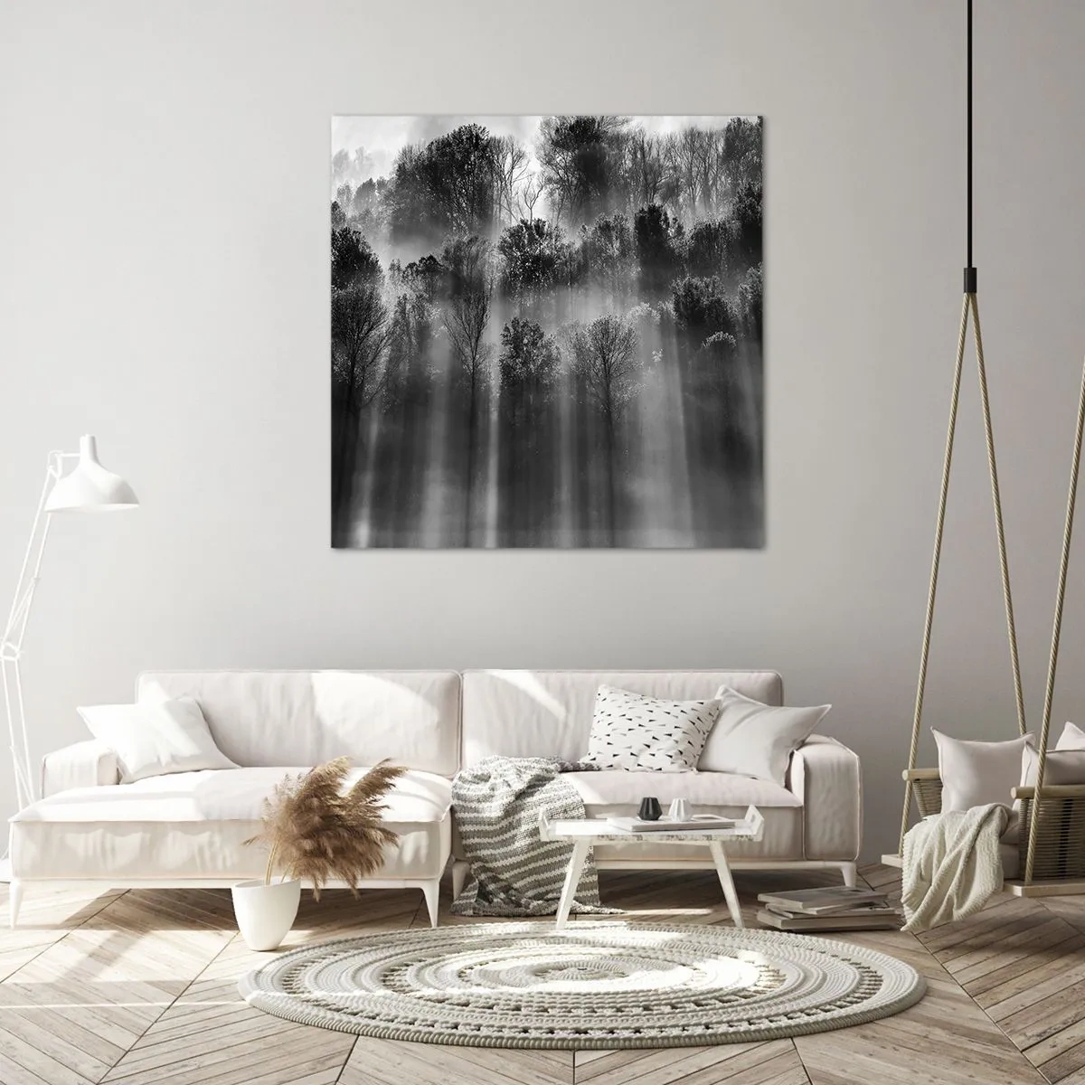 Bild auf Leinwand - Leinwandbild - In Lichtstrahlen - 40x40 cm