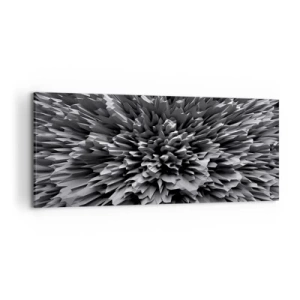 Bild auf Leinwand - Leinwandbild - Abstrakte Struktur in Grautönen - 120x50cm - Härter kann es nicht werden - Moderne Wanddekoration für Wohnzimmer und Schlafzimmer ARTTOR