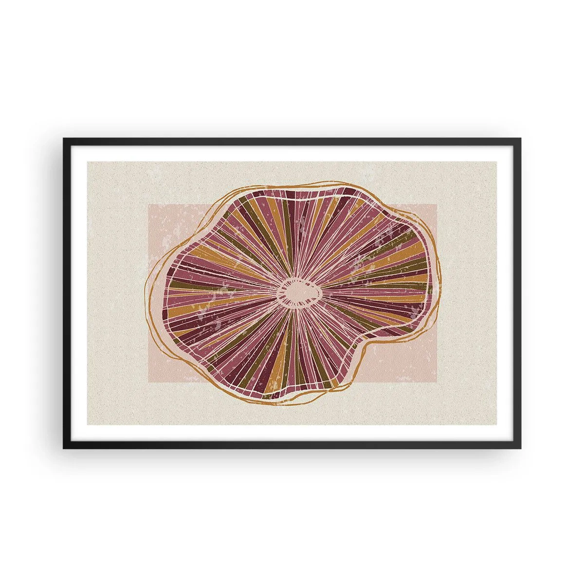 Poster in einem schwarzem Rahmen - Strahlende Abstraktion - 91x61 cm