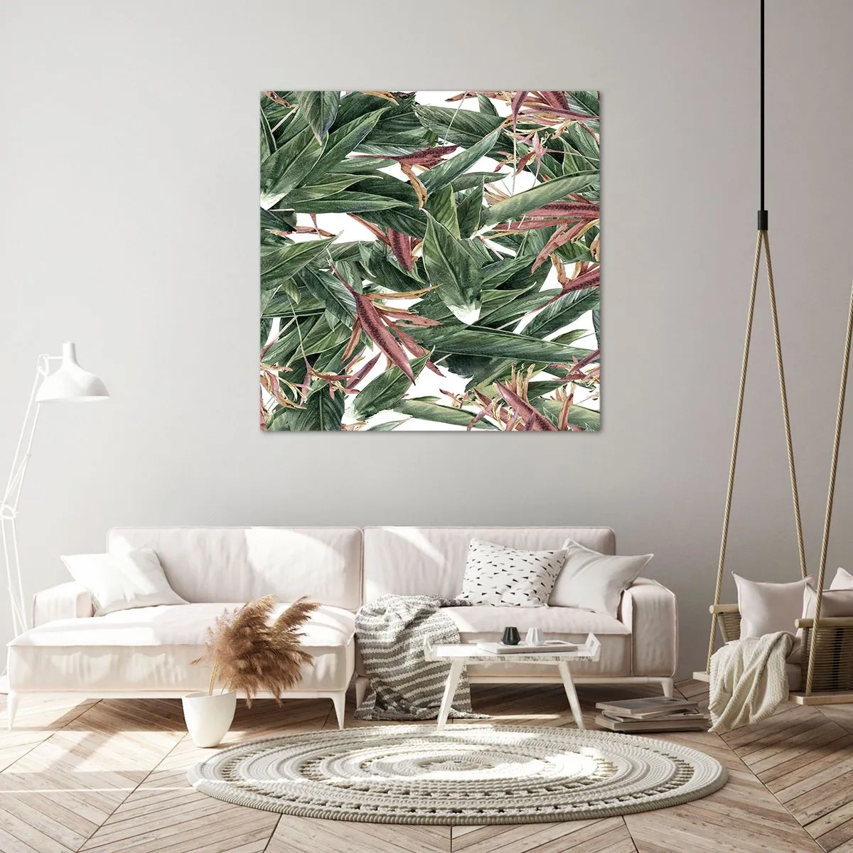Bild auf Leinwand - Leinwandbild - Smaragd-lila Dickicht - 30x30 cm