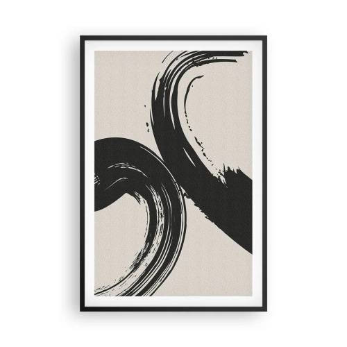 Poster in einem schwarzem Rahmen - Ausladend und kreisförmig - 61x91 cm