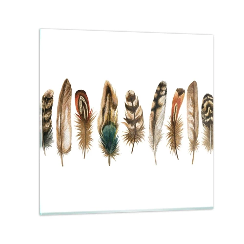 Glasbild - Bild auf glas - Eine federleichte Variante - 30x30 cm
