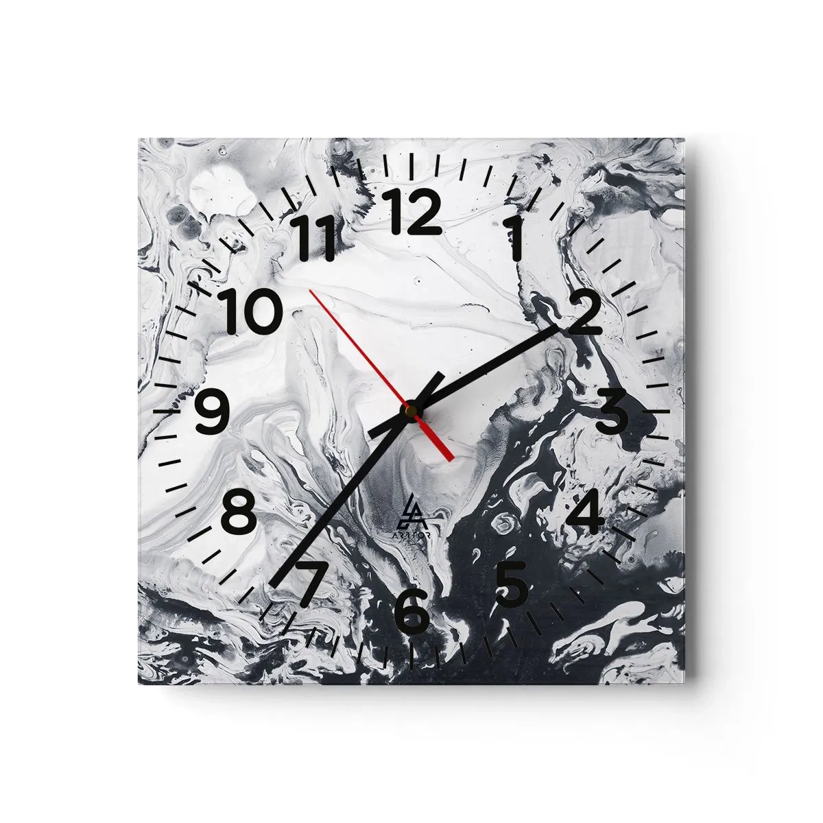 Wanduhr - Glasuhr - Das Innere der Erde - 40x40 cm