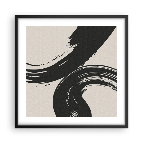 Poster in einem schwarzem Rahmen - Ausladend und kreisförmig - 50x50 cm