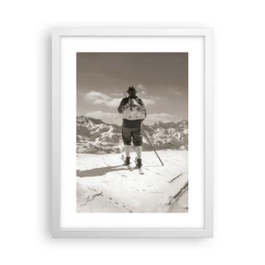 Poster in einem weißen Rahmen - Und die Berge bleiben unverändert - 30x40 cm