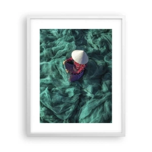 Poster in einem weißen Rahmen - In einem Meer aus Netzen - 40x50 cm