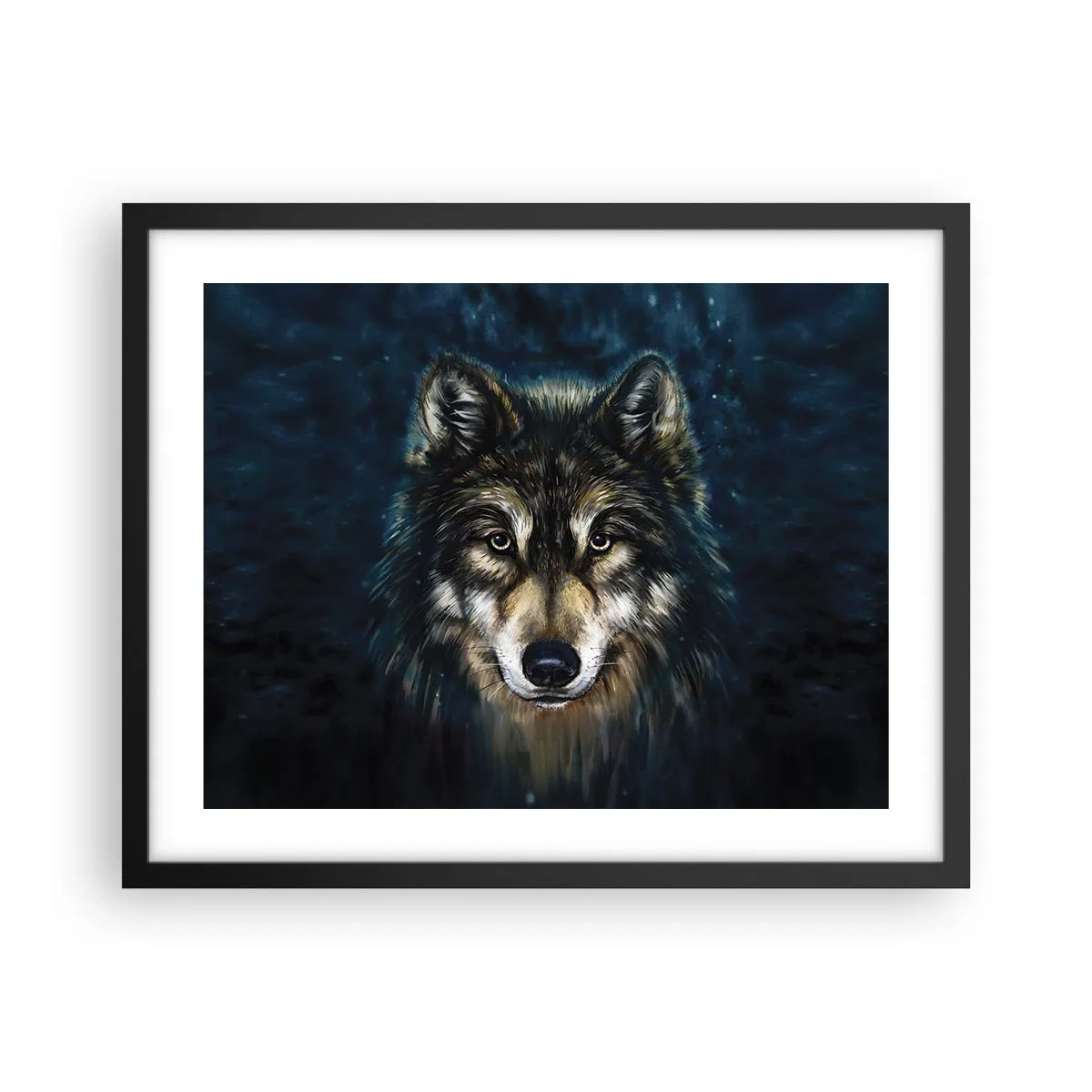 Poster in einem schwarzem Rahmen - Alpha? Und Omega - 50x40 cm