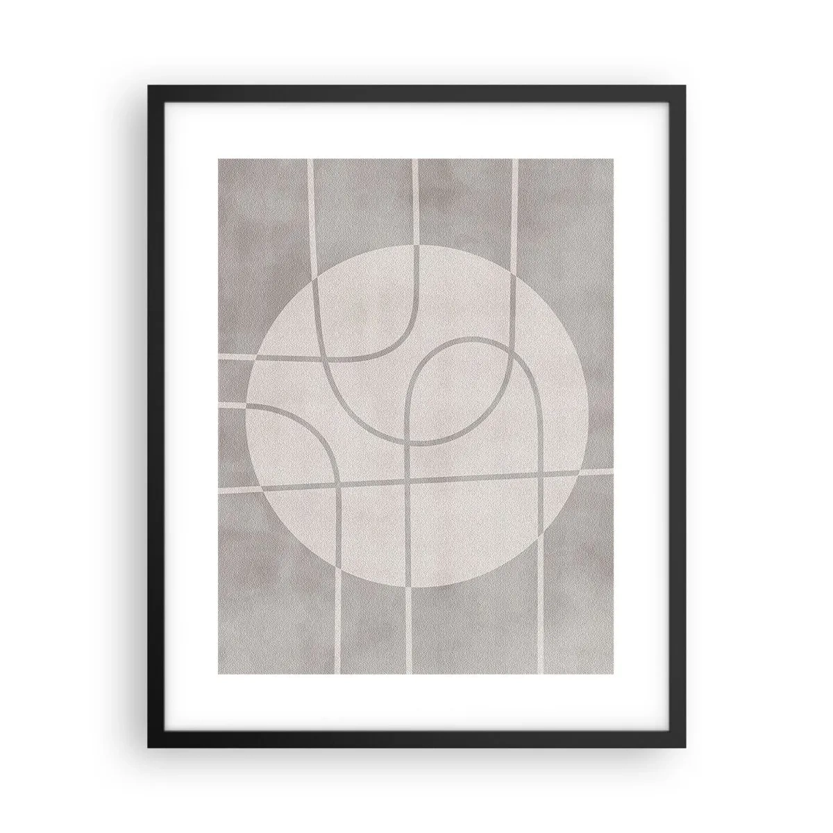 Poster in einem schwarzem Rahmen - Kreisförmig und geradeaus - 40x50 cm