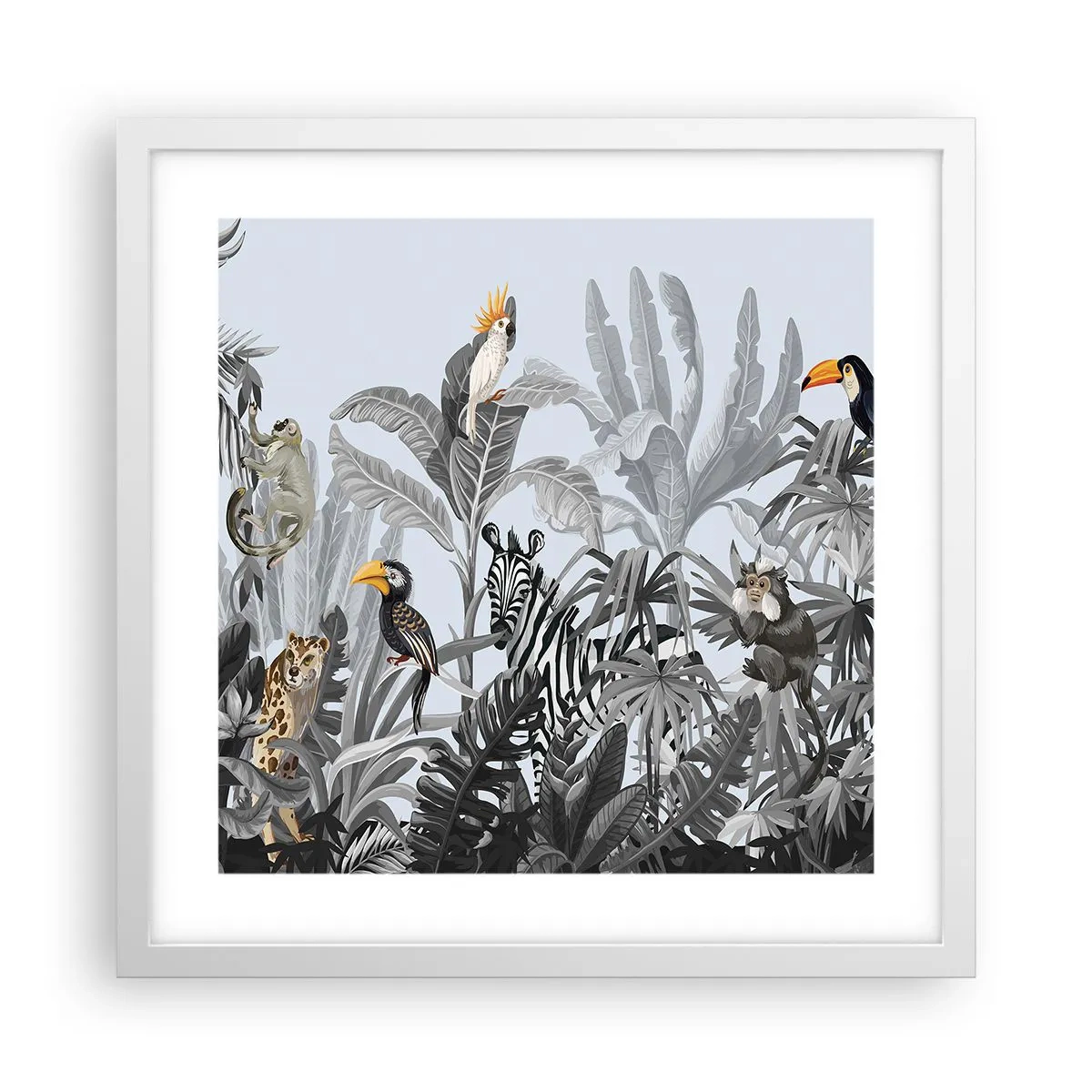 Poster in einem weißen Rahmen - Afrikanisches Märchen - 40x40 cm