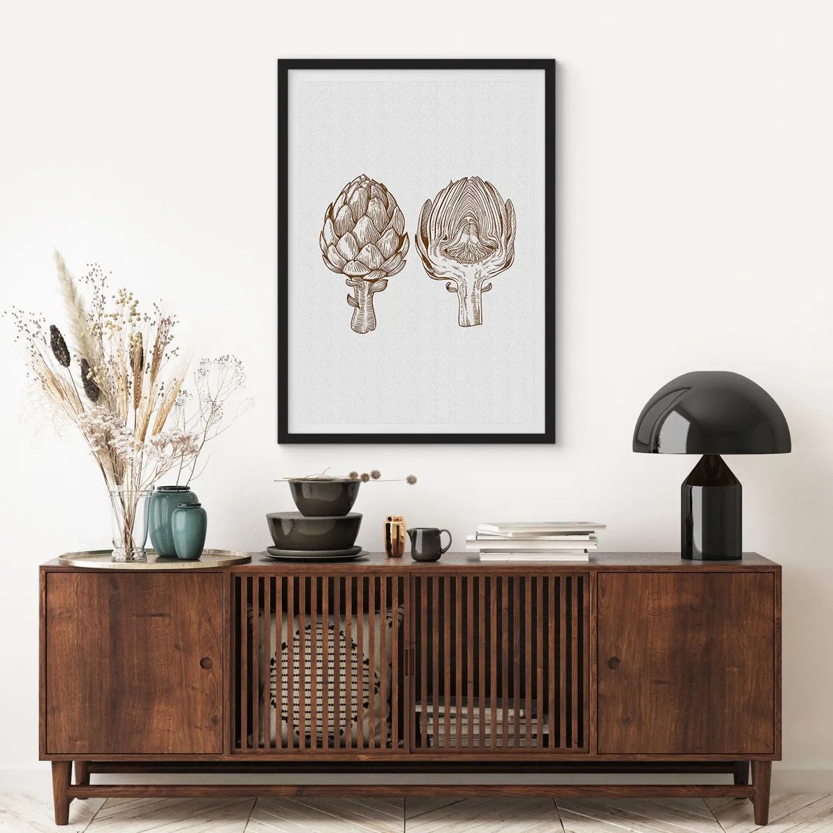 Poster in einem schwarzem Rahmen - Anatomie-Lektion - 30x40 cm