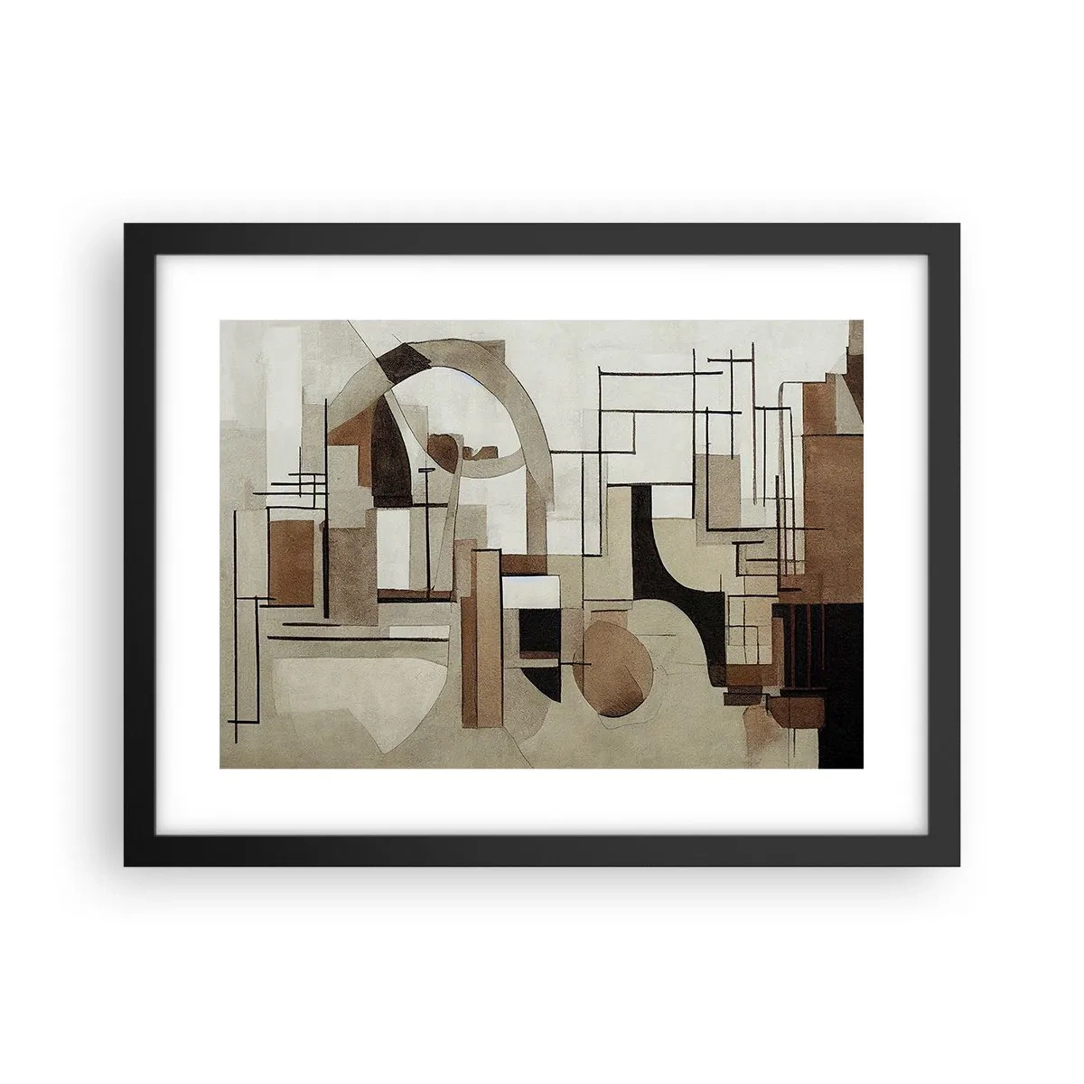 Poster in einem schwarzem Rahmen - Stadtbild 2.0 - 40x30 cm