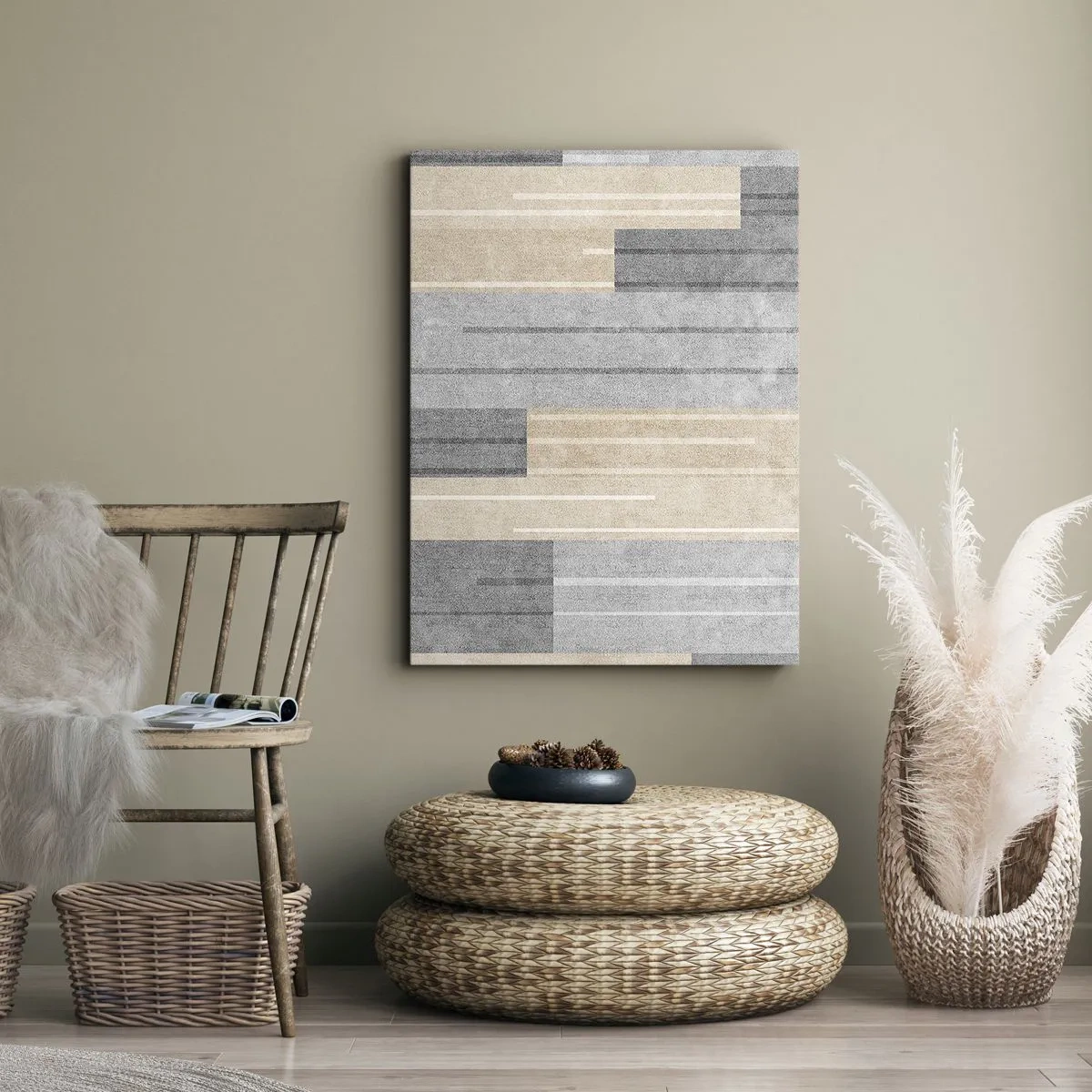 Bild auf Leinwand - Leinwandbild - Komposition: Vertikal halten - 65x120 cm