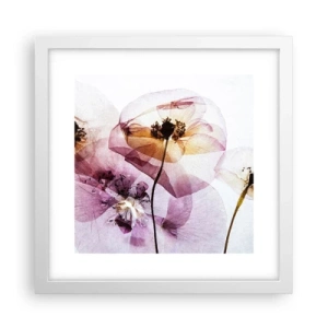 Poster in einem weißen Rahmen - Transparente Körperblumen - 30x30 cm