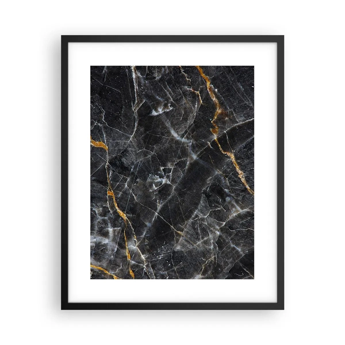 Poster in einem schwarzem Rahmen - Das Innenleben des Steins - 40x50 cm