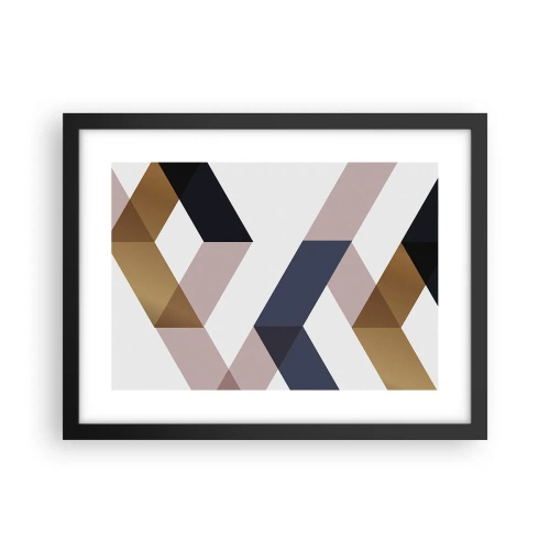 Poster in einem schwarzem Rahmen - Ebenen und Winkel - 40x30 cm