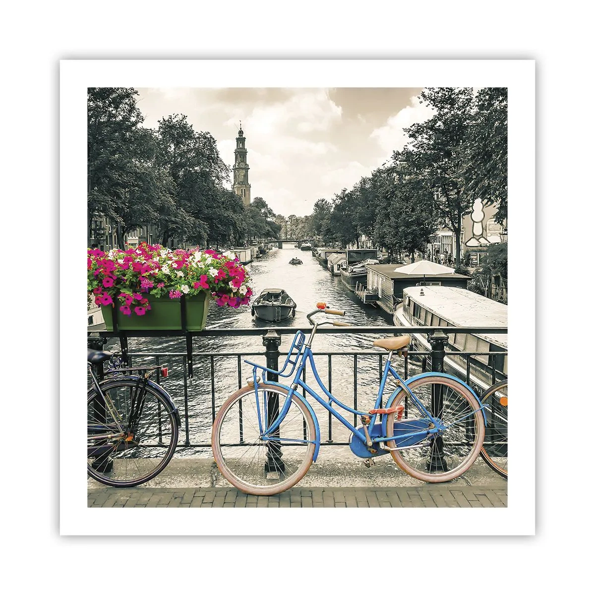 Poster - Die Farben der Amsterdamer Straße - 60x60 cm
