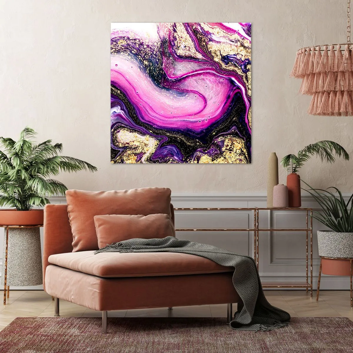 Bild auf Leinwand - Leinwandbild - Ein Moment hinter den Kulissen - 60x60 cm