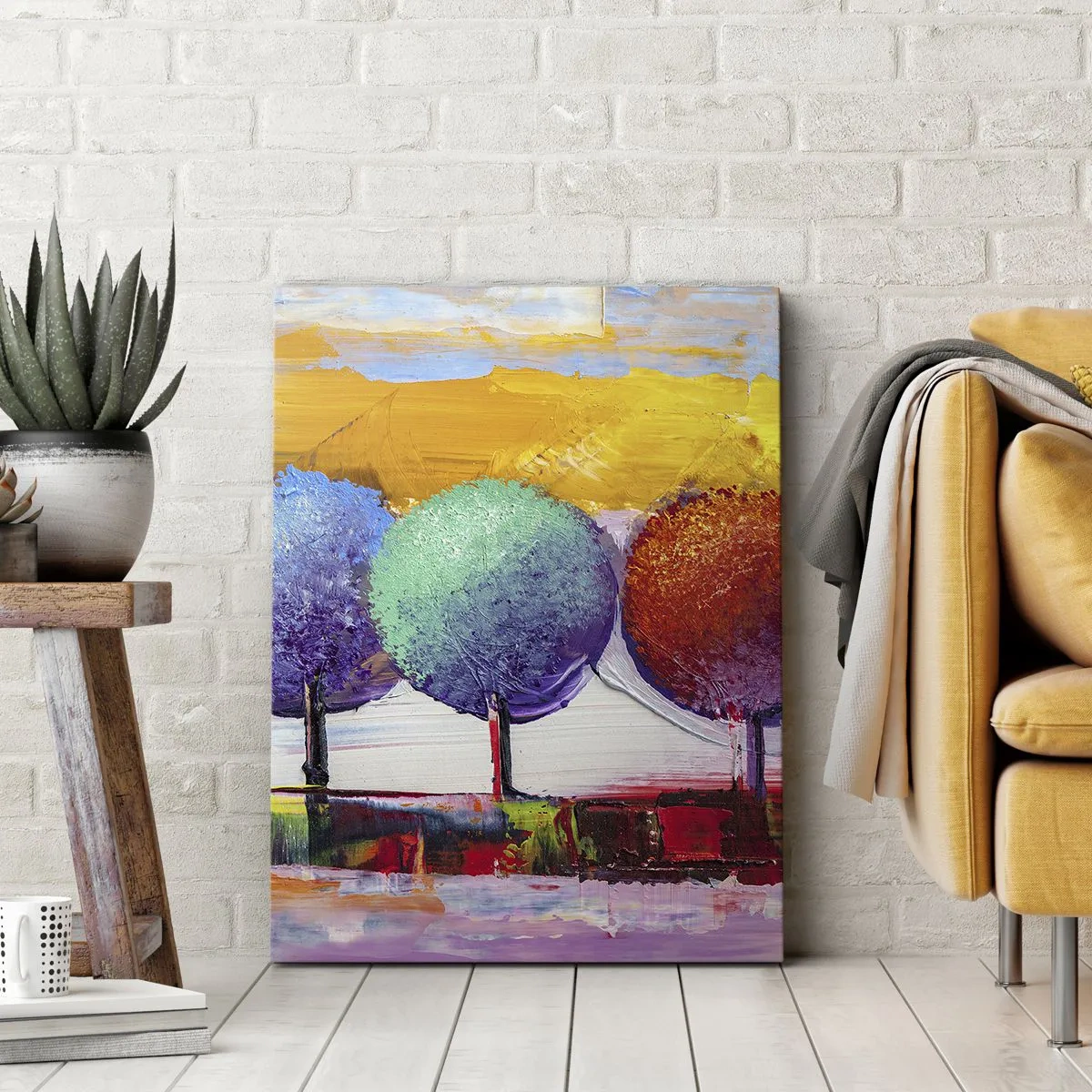 Bild auf Leinwand - Leinwandbild - Aller guten Dinge sind drei - 55x100 cm