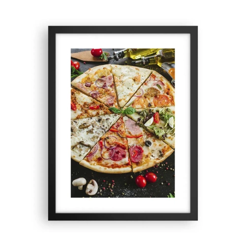 Poster in einem schwarzem Rahmen - Eine Reihe von Geschmacksrichtungen - 30x40 cm