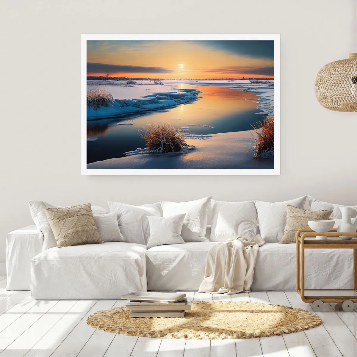 Poster - Wintersonnenuntergang - 70x50 cm