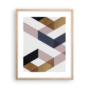 Poster in einem Rahmen aus heller Eiche - Ebenen und Winkel - 40x50 cm