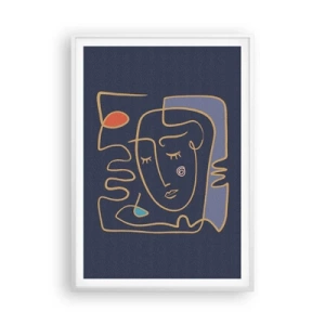 Poster in einem weißen Rahmen - In Gedanken - 70x100 cm