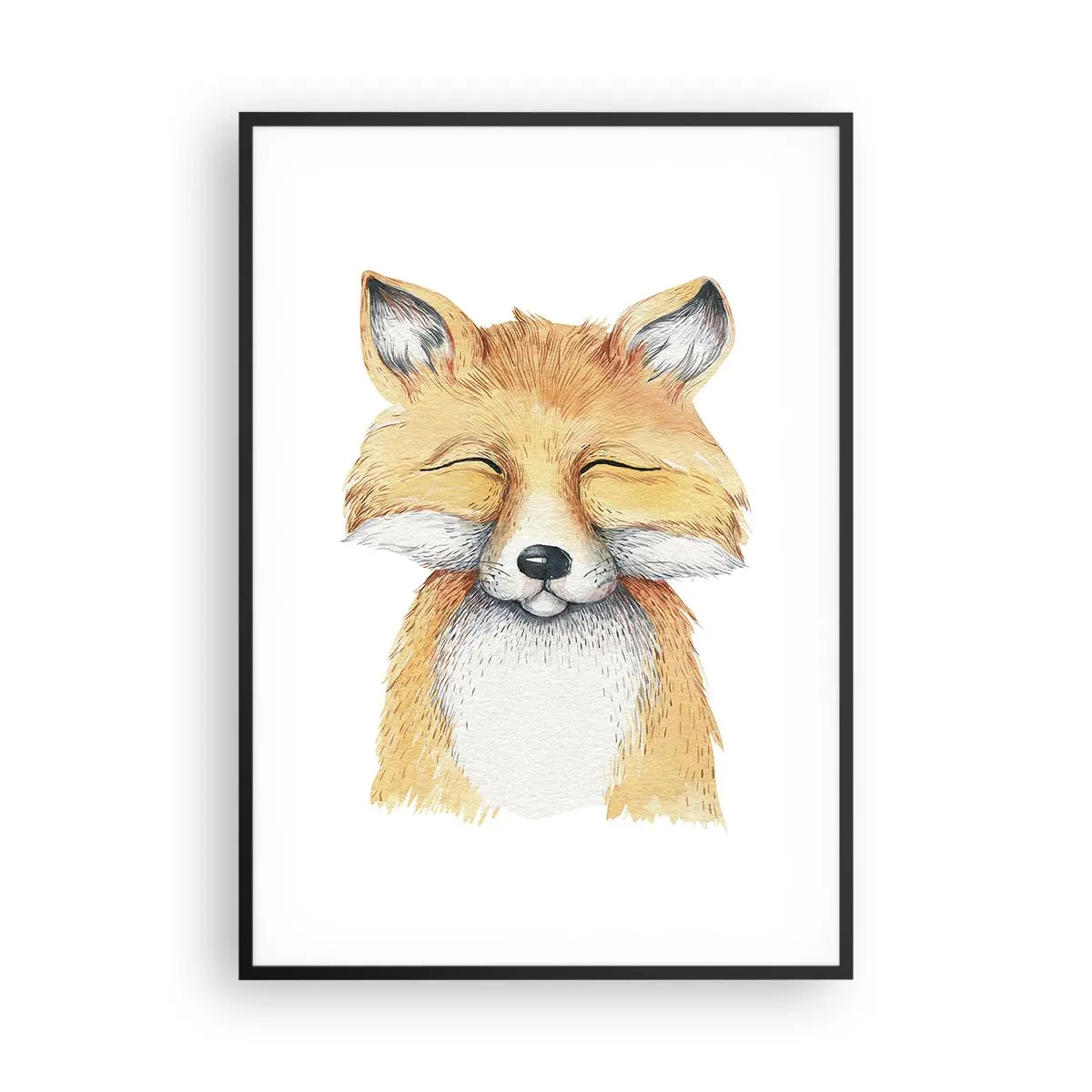 Poster in einem schwarzem Rahmen - Fuchsstimmungen - 70x100 cm