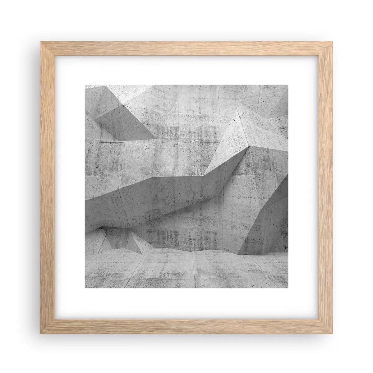 Poster in einem Rahmen aus heller Eiche - Eine echte Herausforderung - 30x30 cm